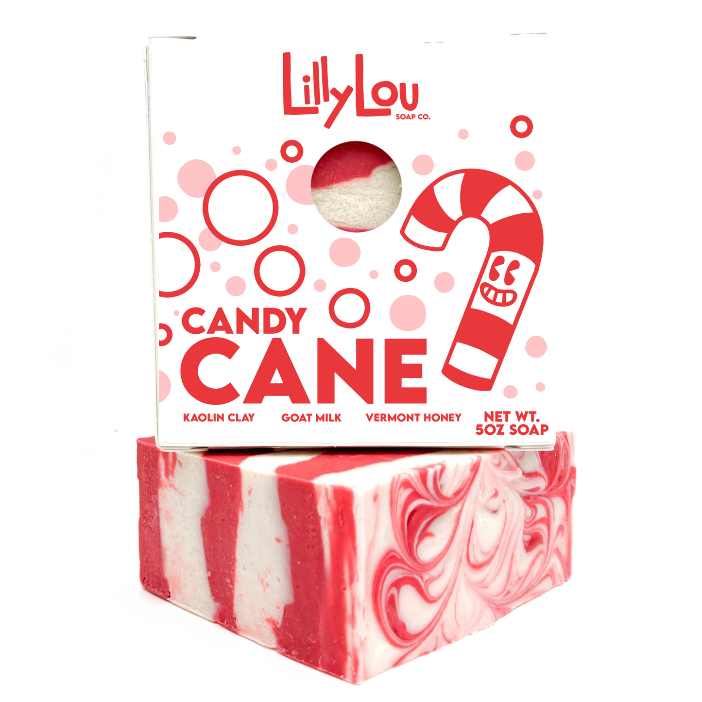 Candy Cane Christmas Goat Milk Soap Bar