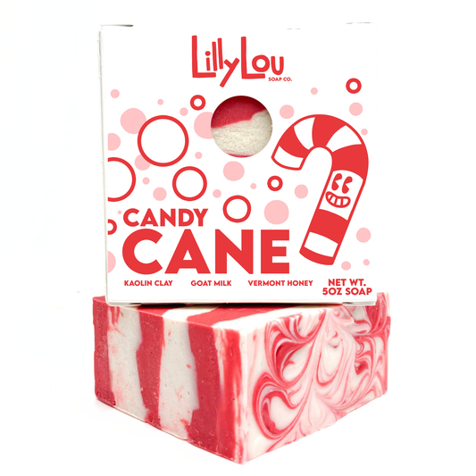 Candy Cane Christmas Goat Milk Soap Bar