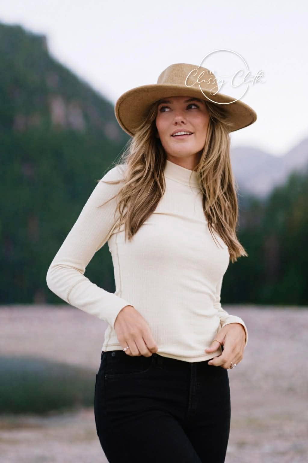 Wool Blend Wide Brim Western Hat - Mustard Rancher