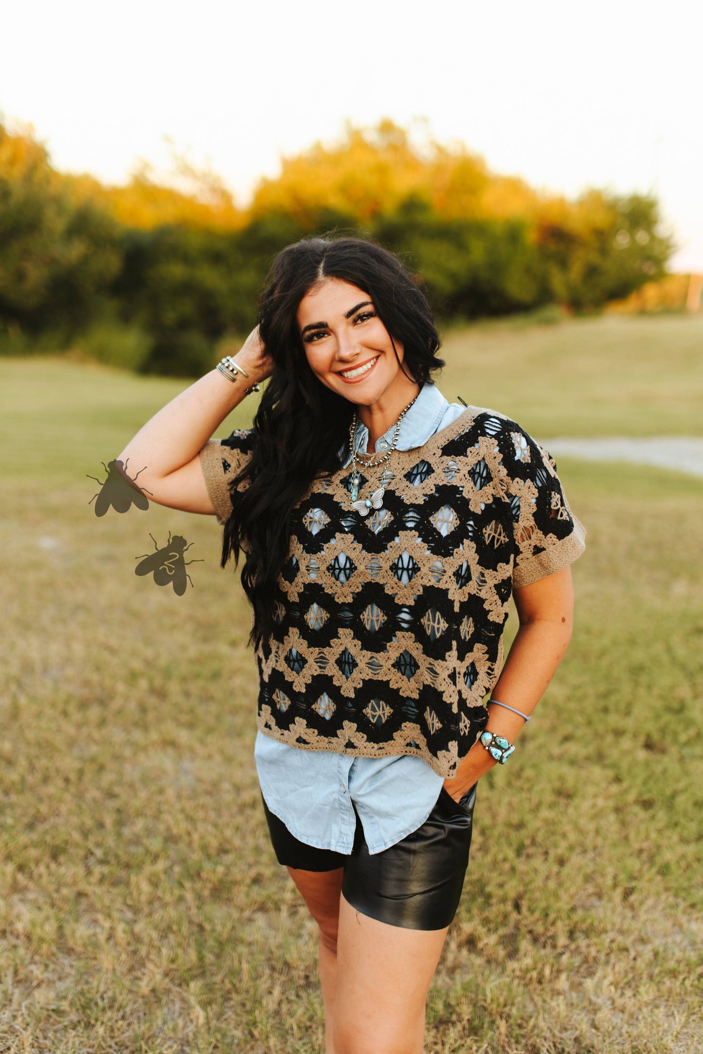 WILD WEST WEAVES Sweater Vest and Cami