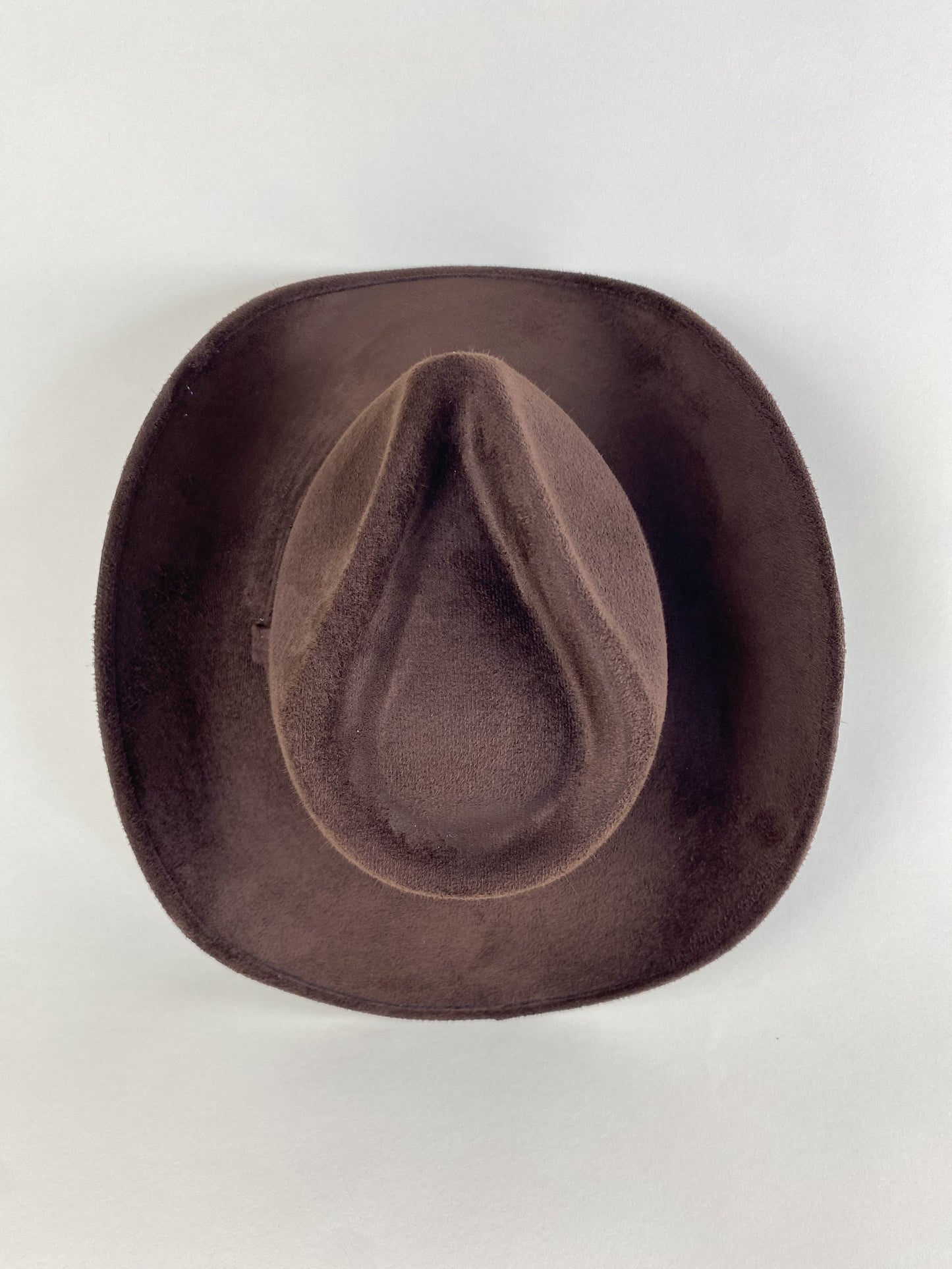 Santa Fe Vegan Suede Cowboy Hat - Chocolate