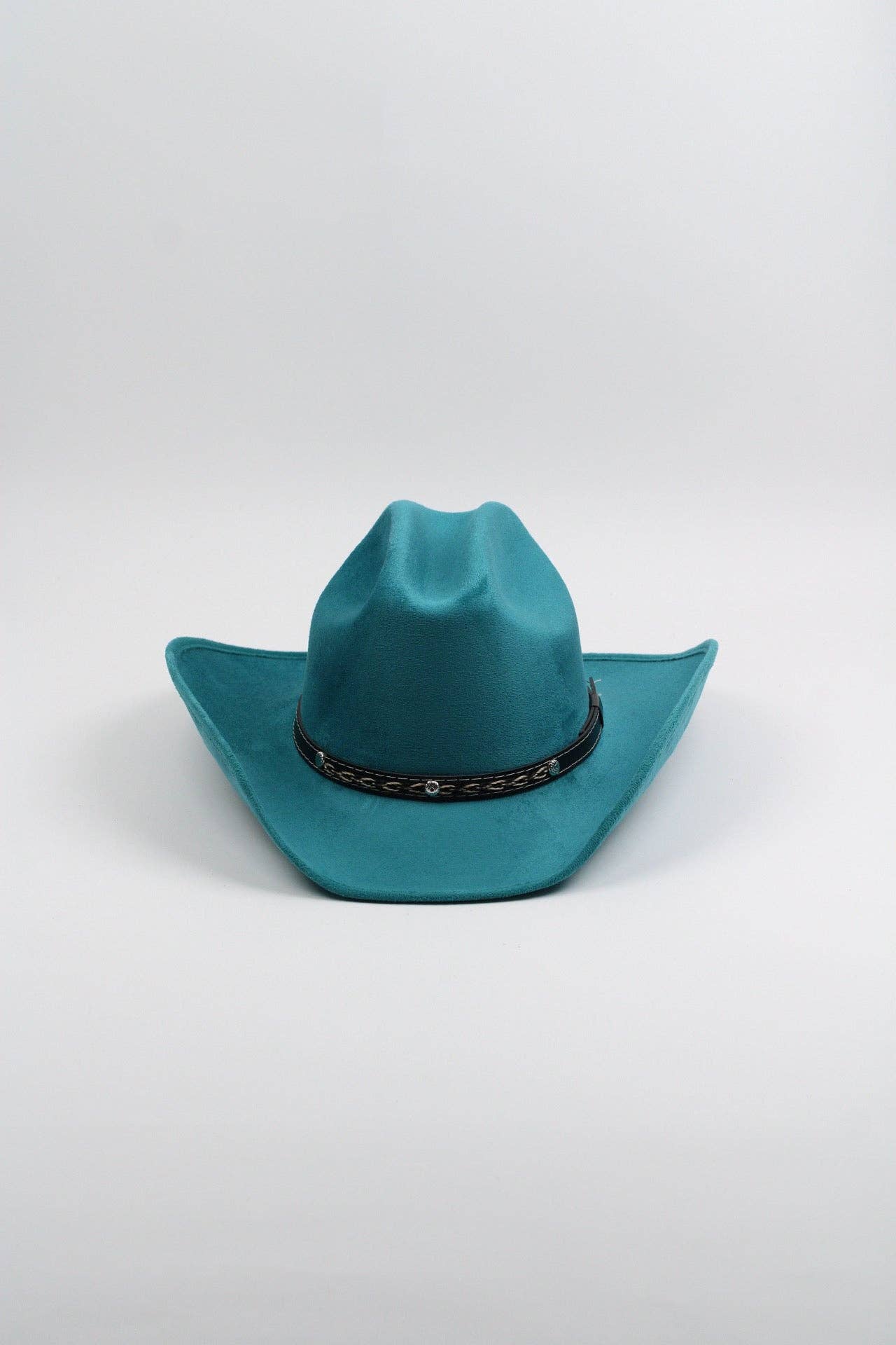 Texana Vegan Suede Cowboy Hat - Turquoise