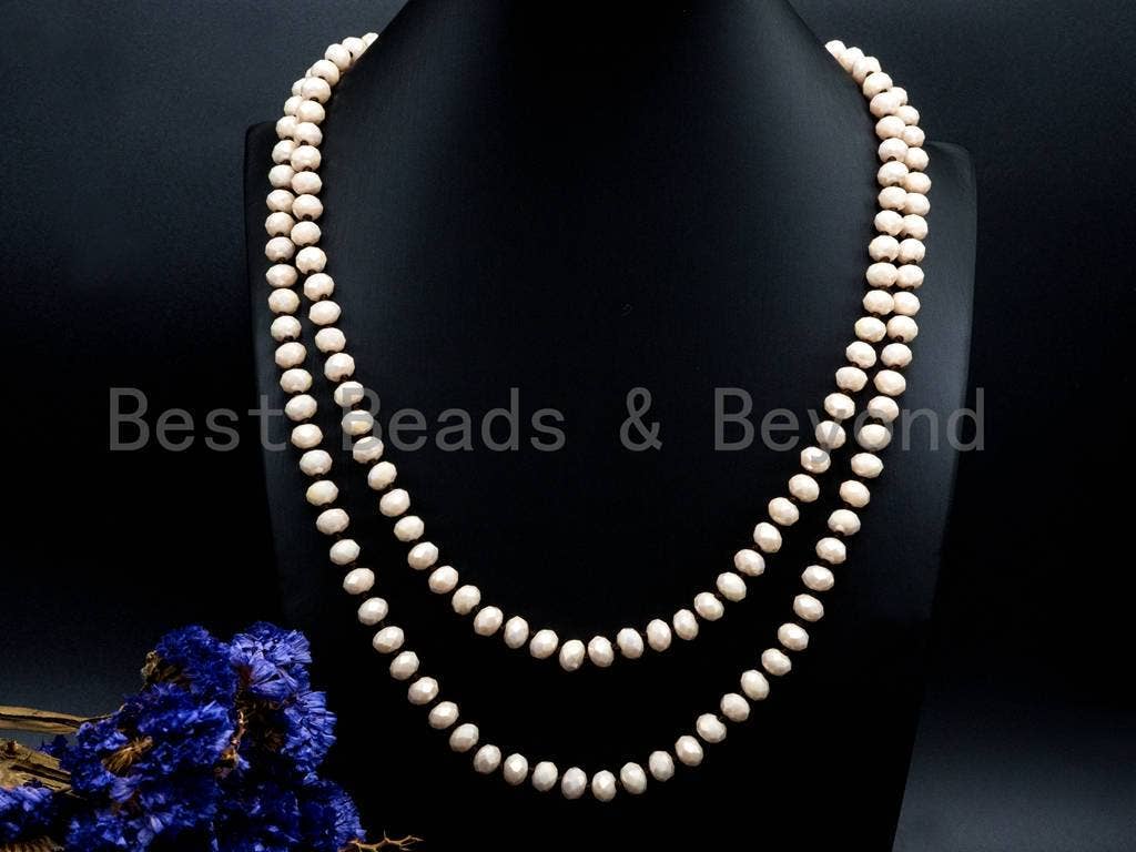 Crystal 60" Strand - Beige