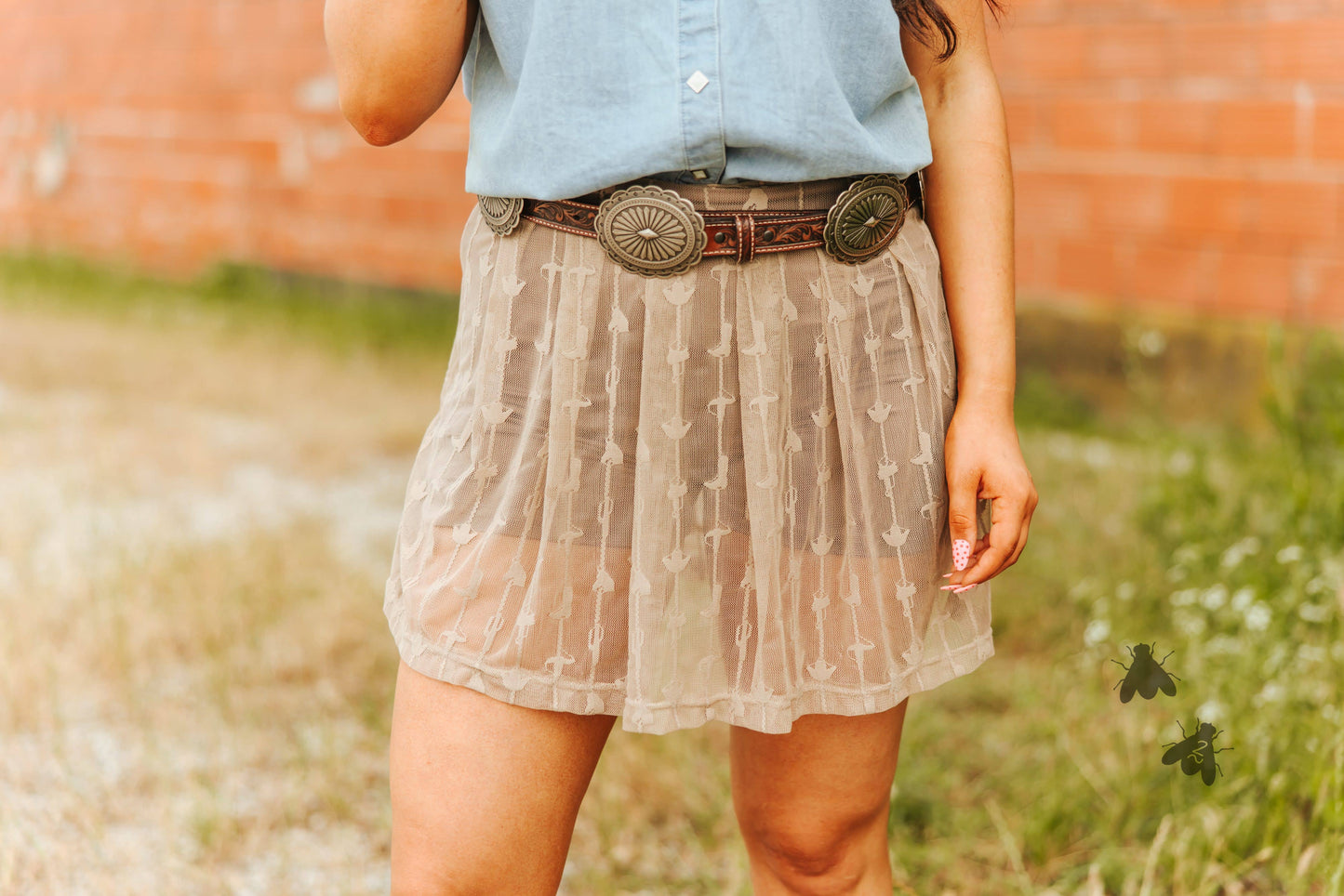 Bone Lace Skort