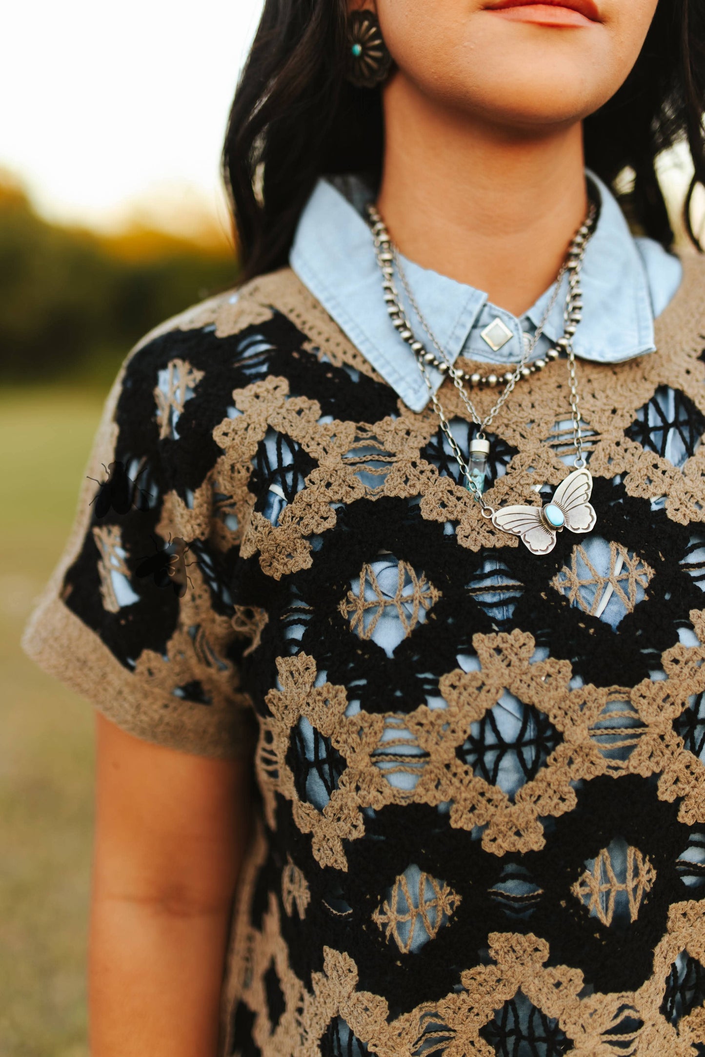 WILD WEST WEAVES Sweater Vest and Cami