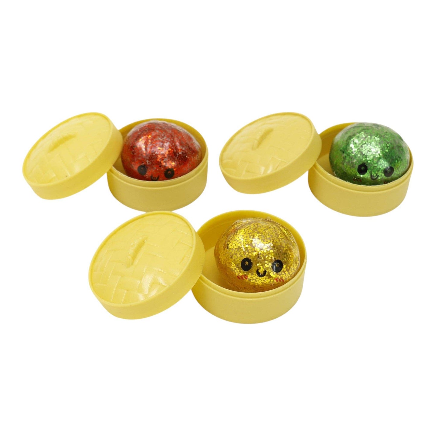 Mystery Mini Glitter Gel Bead Squishy Dumpling With Steamer