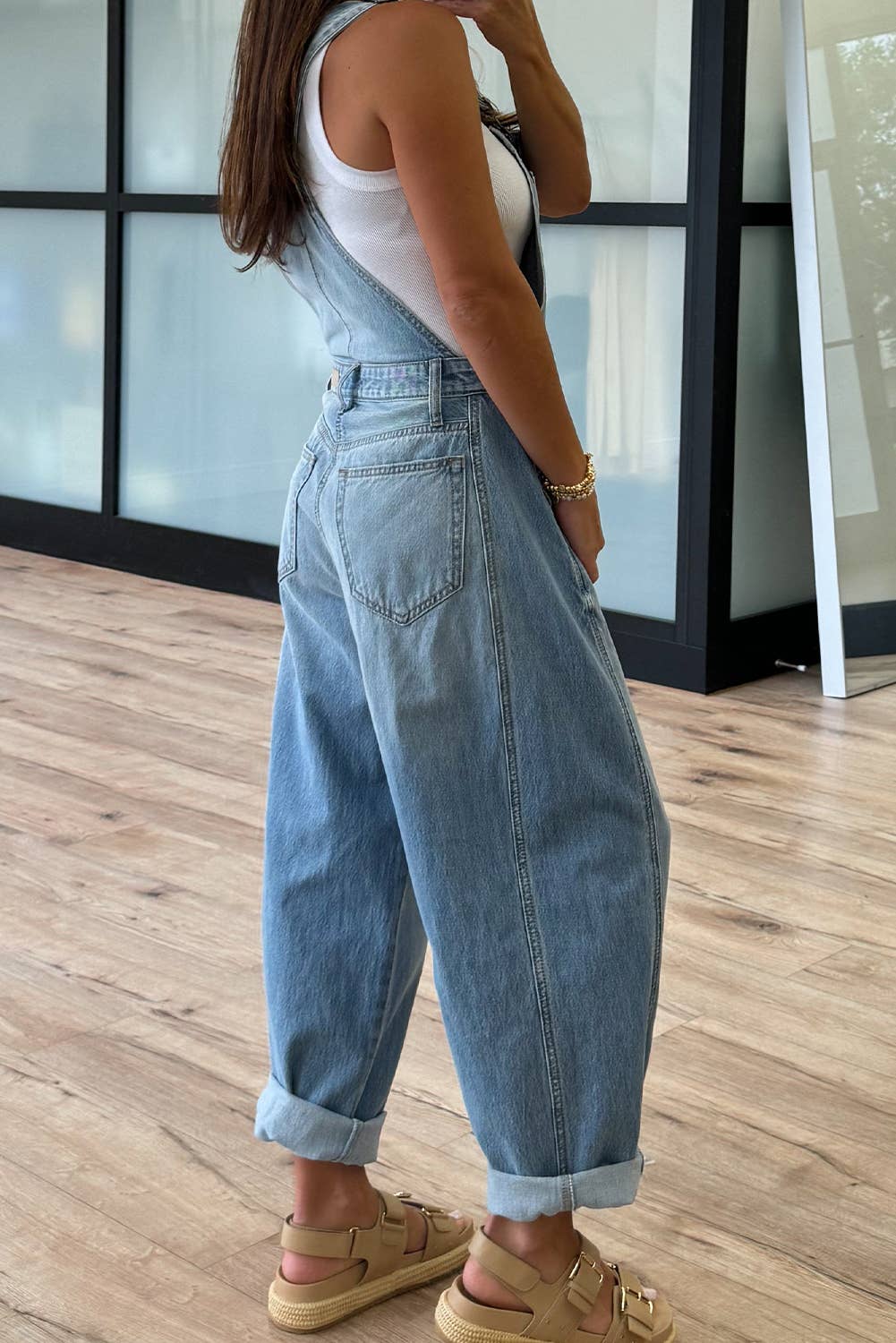 Buckle Barrel Denim Overalls