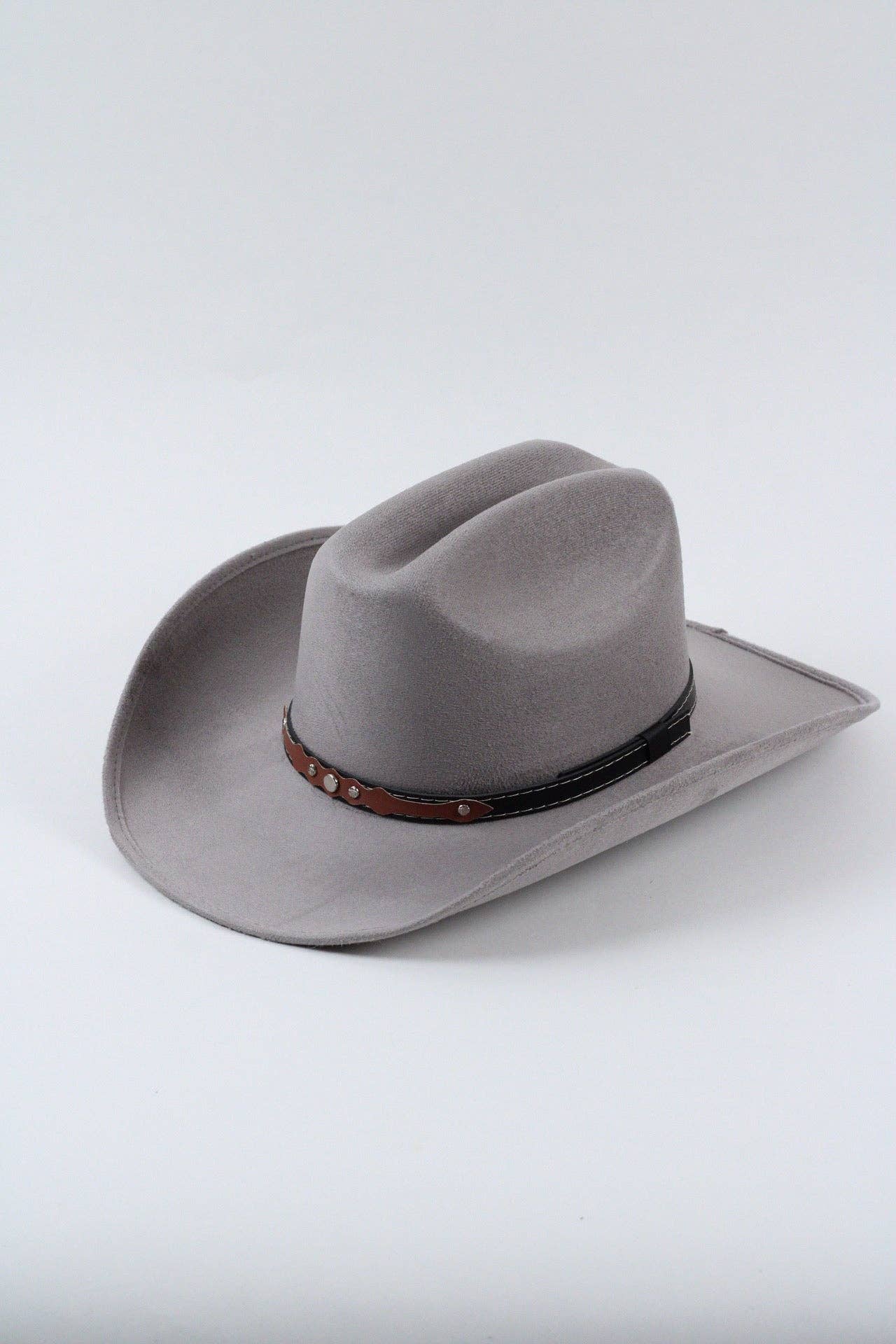 Texana Vegan Suede Cowboy Hat - Grey