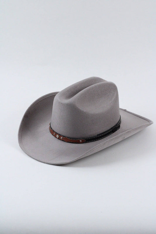 Texana Vegan Suede Cowboy Hat - Grey