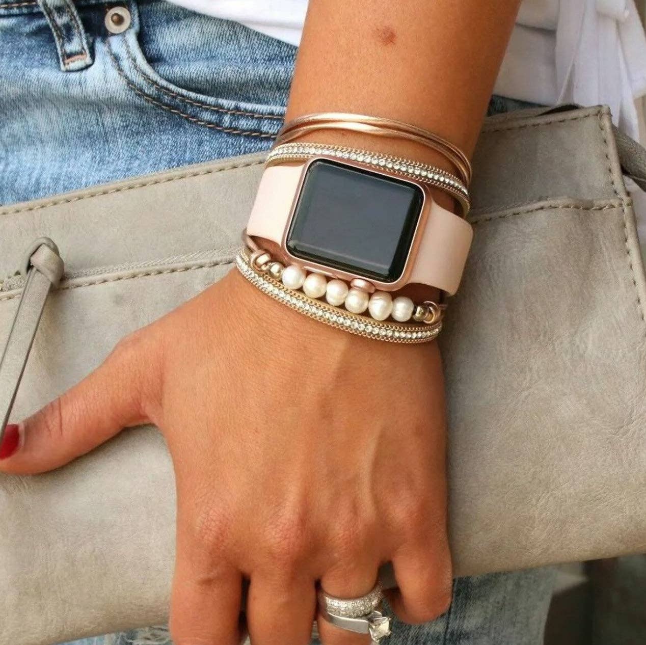 Pearl Wrap Crystal Bracelets (Silver or Gold)