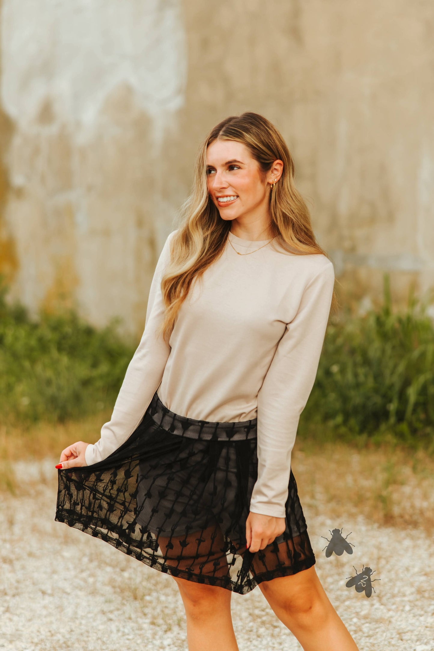Lace Skort - Midnight