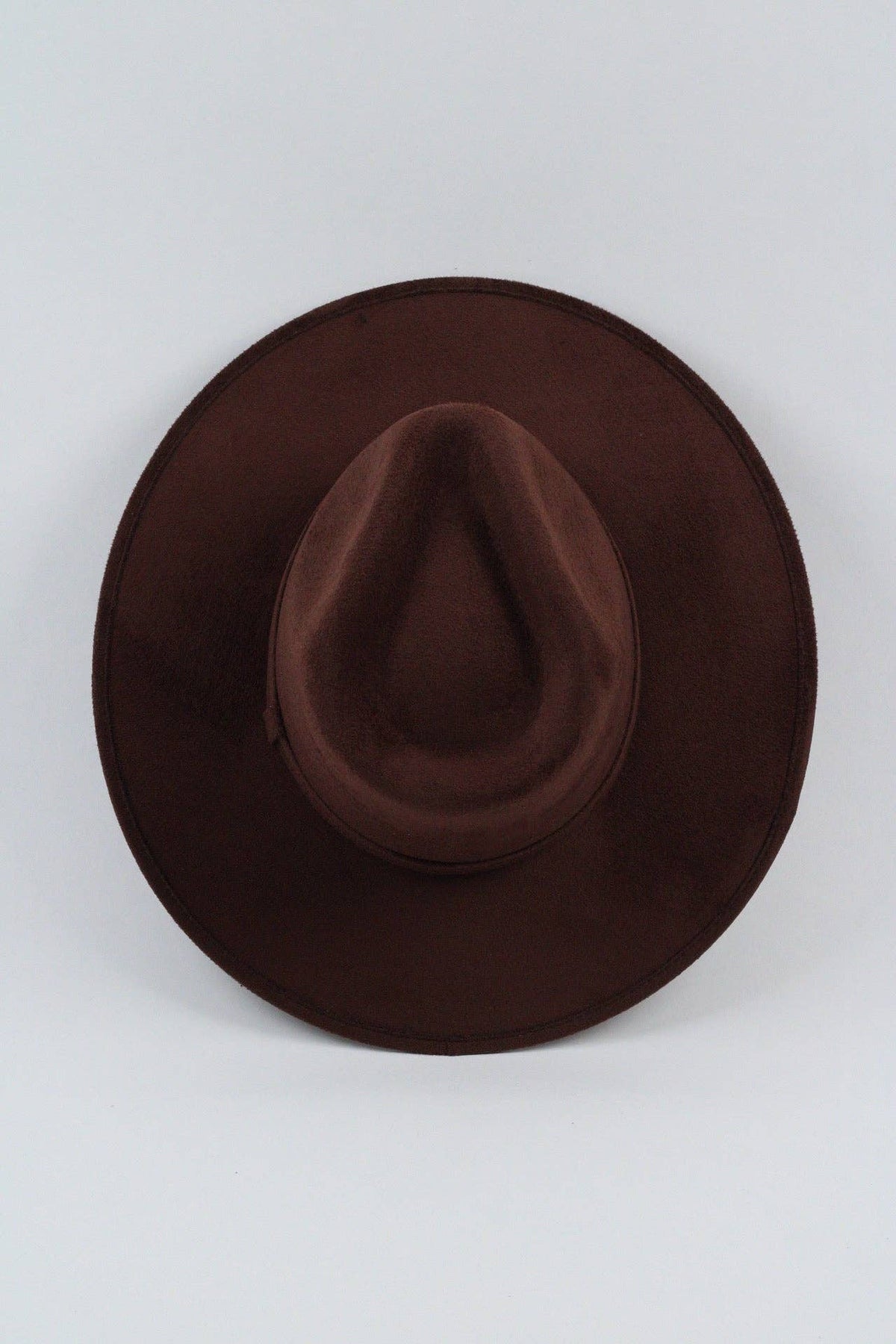 Vegan Suede Rancher Hat - Chocolate