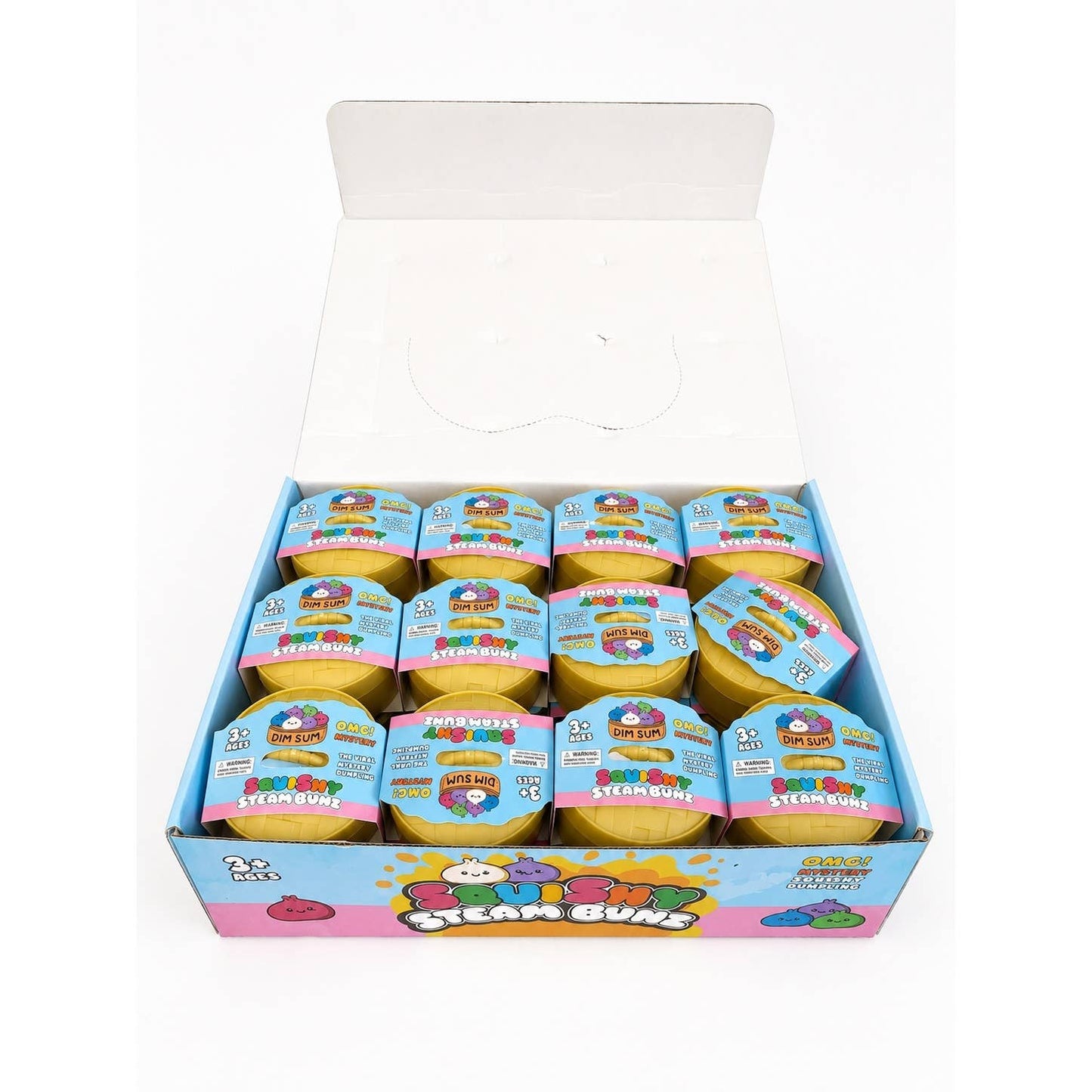 Mini Glittered Dumpling Squishy with Steamer