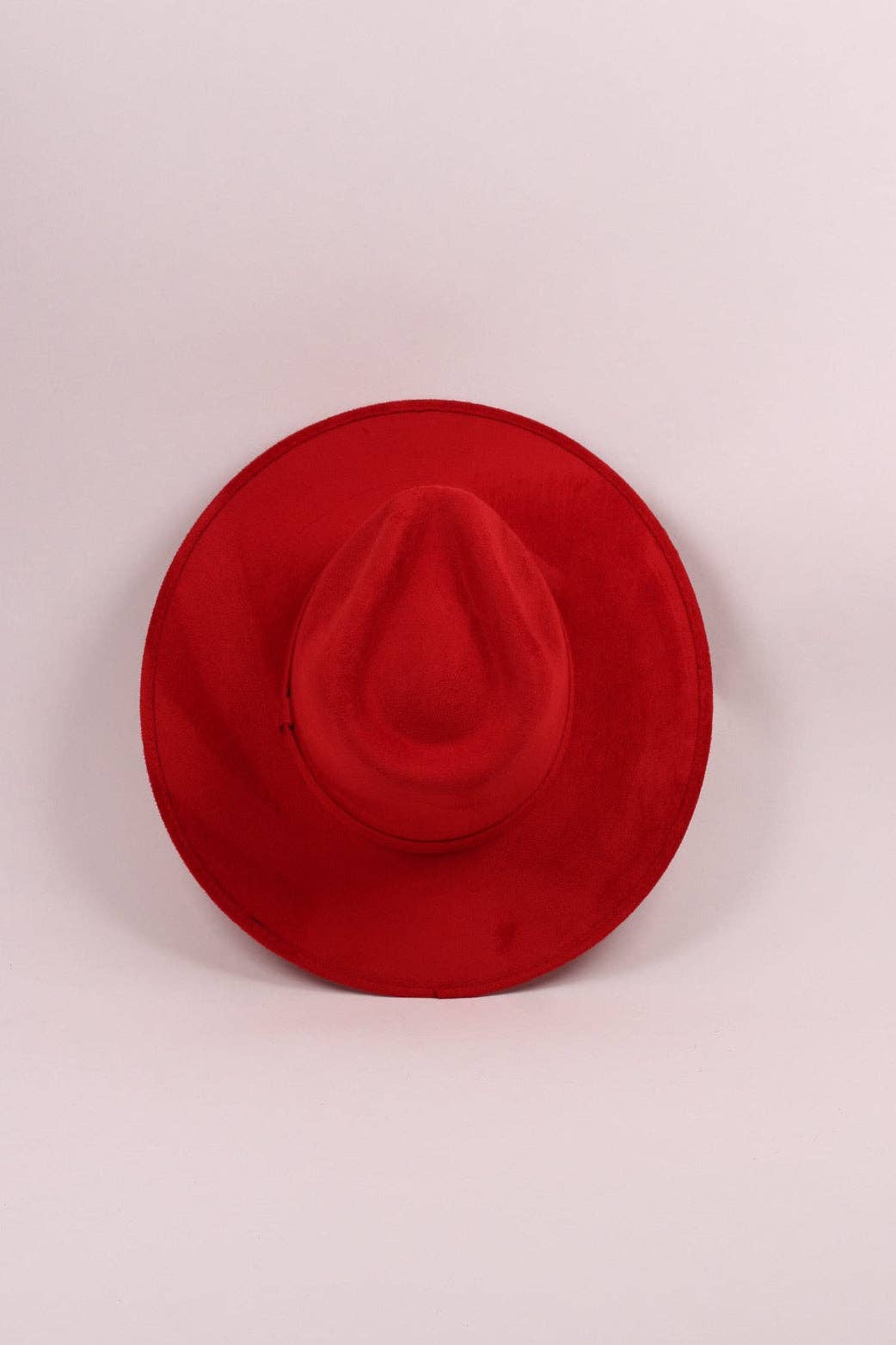 Vegan Suede Rancher Hat - Lipstick Red