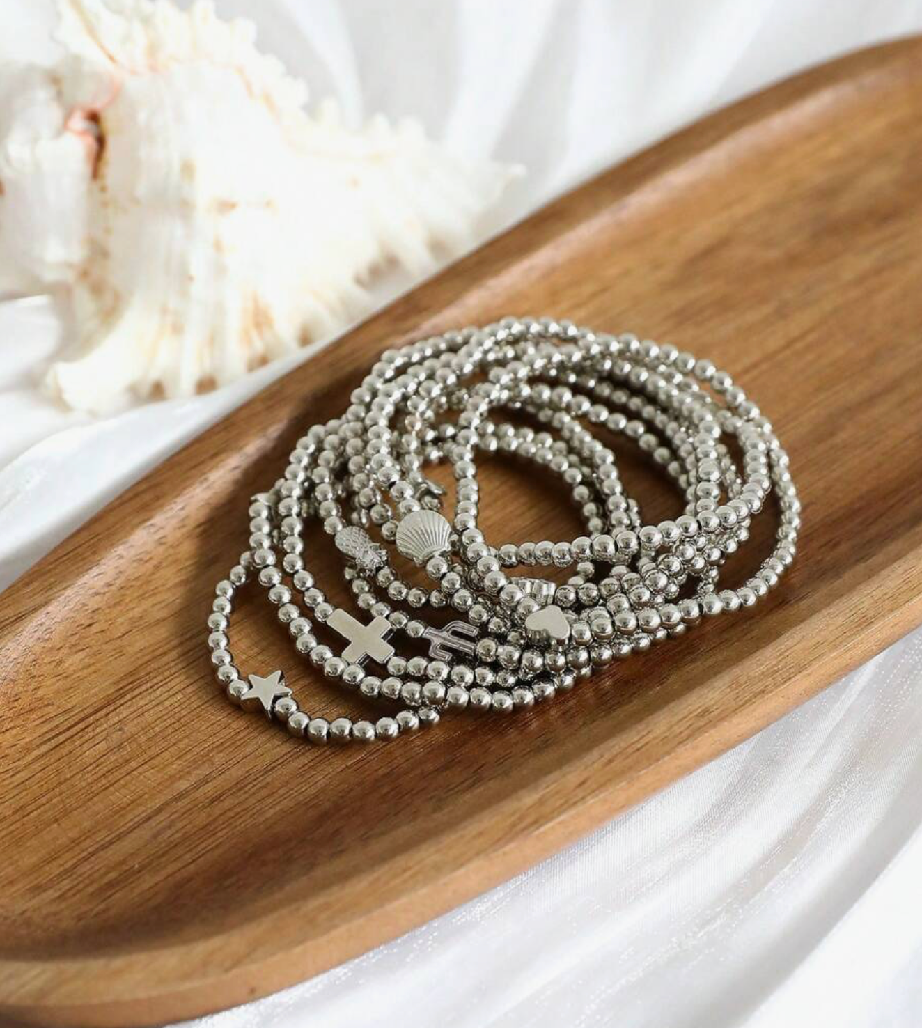 Silver or Gold Stretch Bracelets - Individual