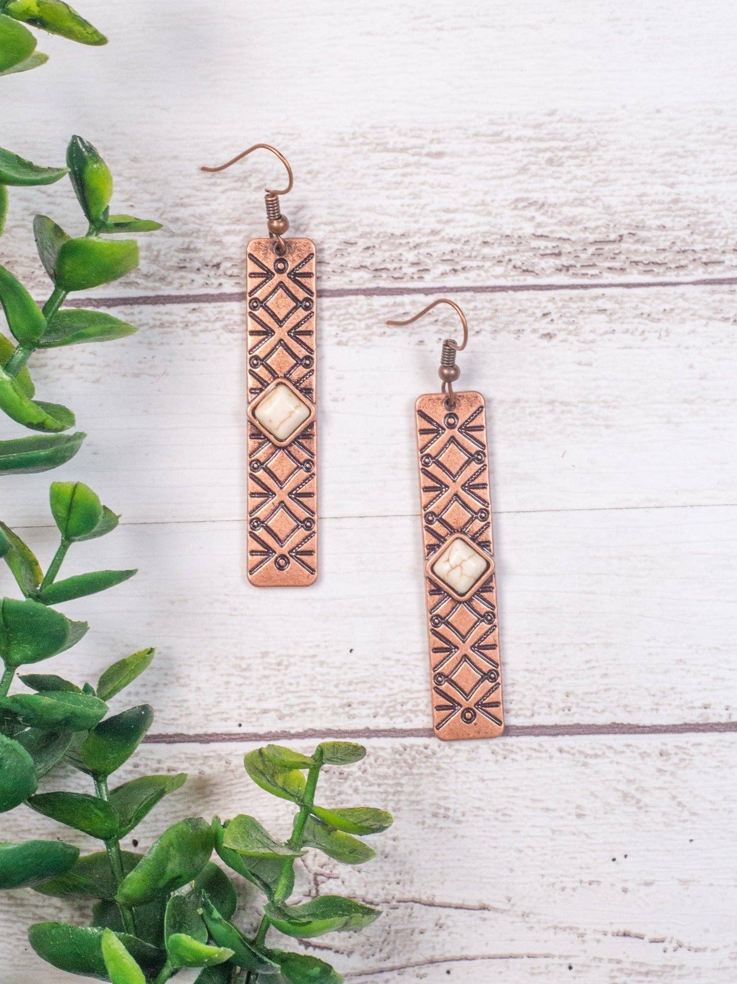 Copper Dangle Earring