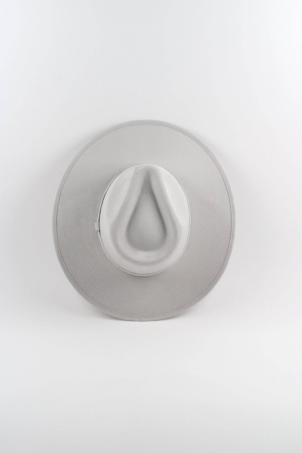Vegan Suede Rancher Hat - Light Grey