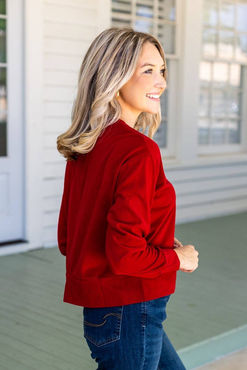 Strike Your Interest Crop Sweatshirt