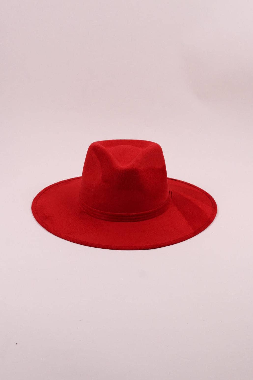 Vegan Suede Rancher Hat - Lipstick Red