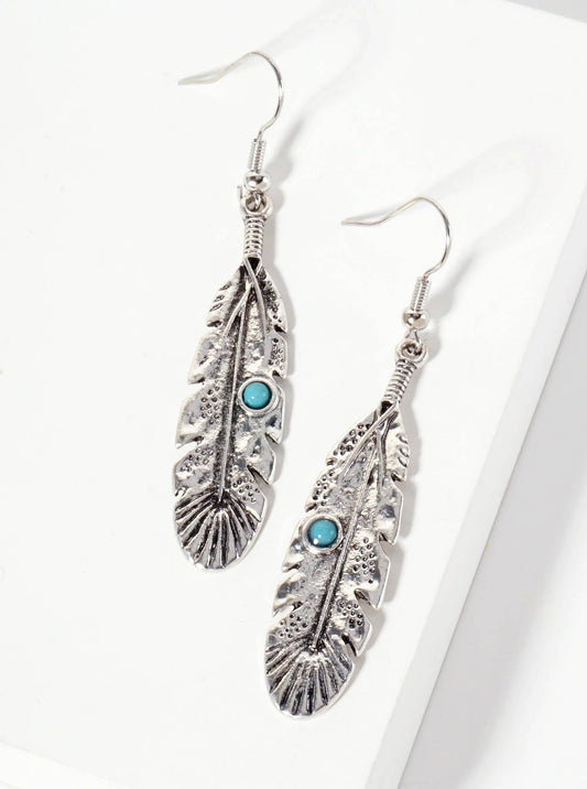 Feather Western Dangle Earrings