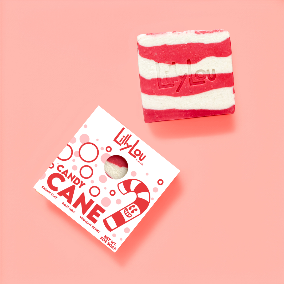 Candy Cane Christmas Goat Milk Soap Bar