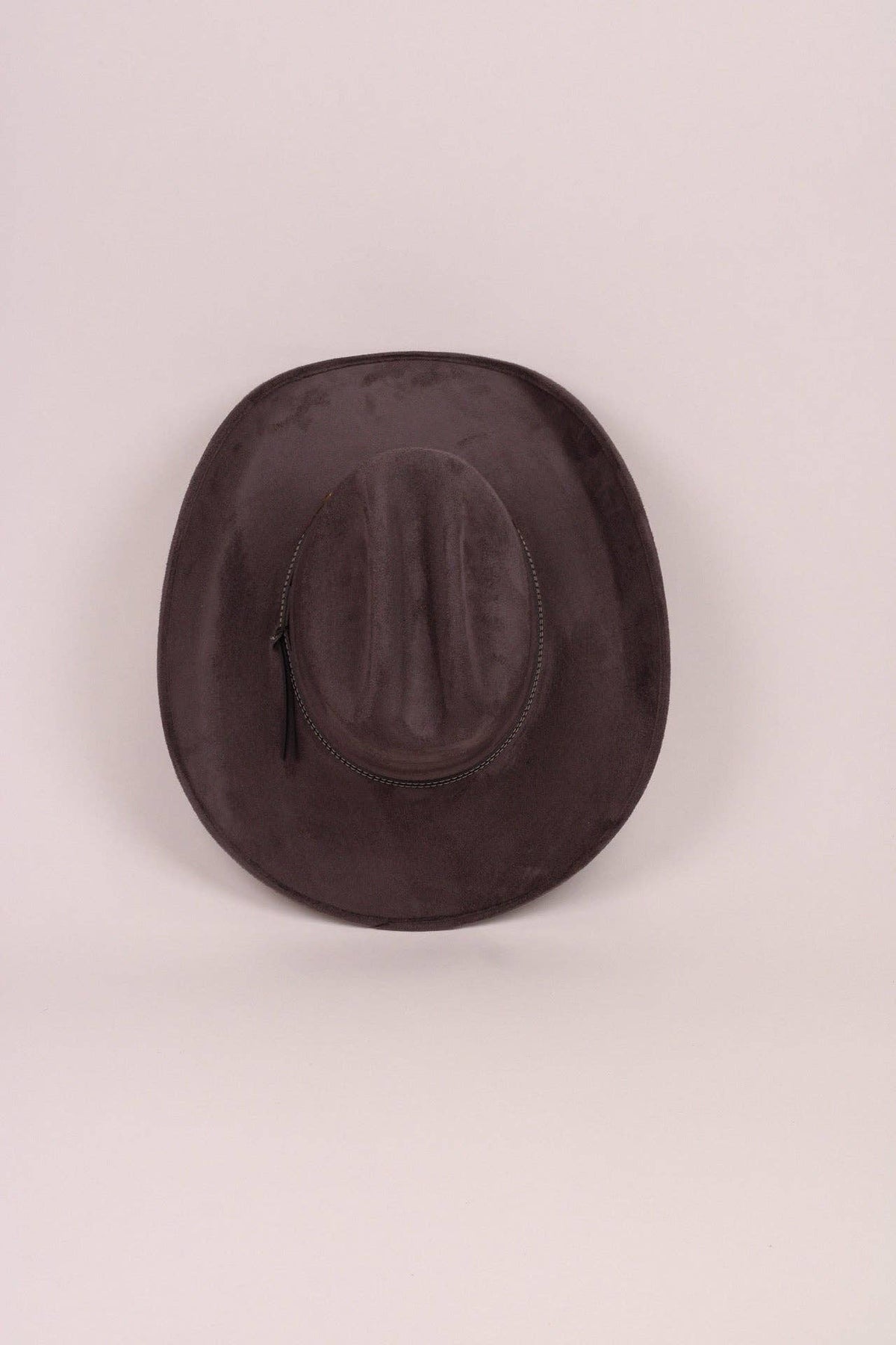 Texana Vegan Suede Cowboy Hat - Charcoal Large