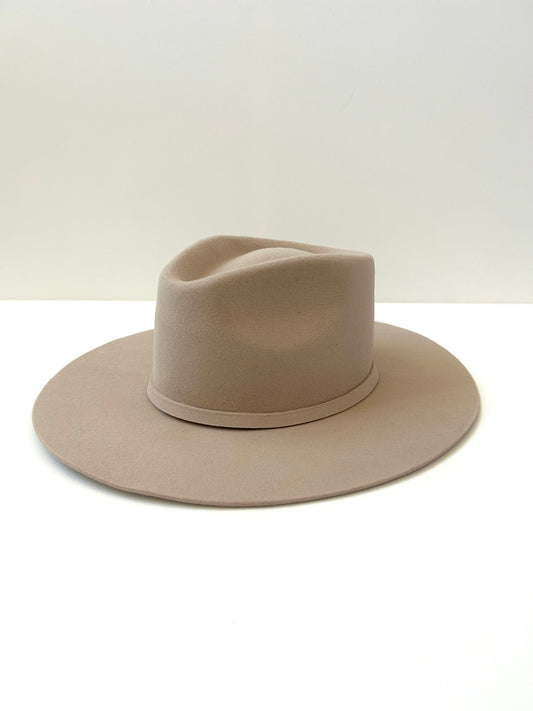 Emery Merino Wool Teardrop Rancher Hat - Desert Sand