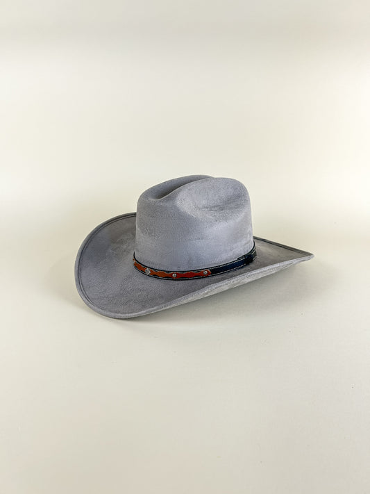 Texana Vegan Suede Cowboy Hat - Grey