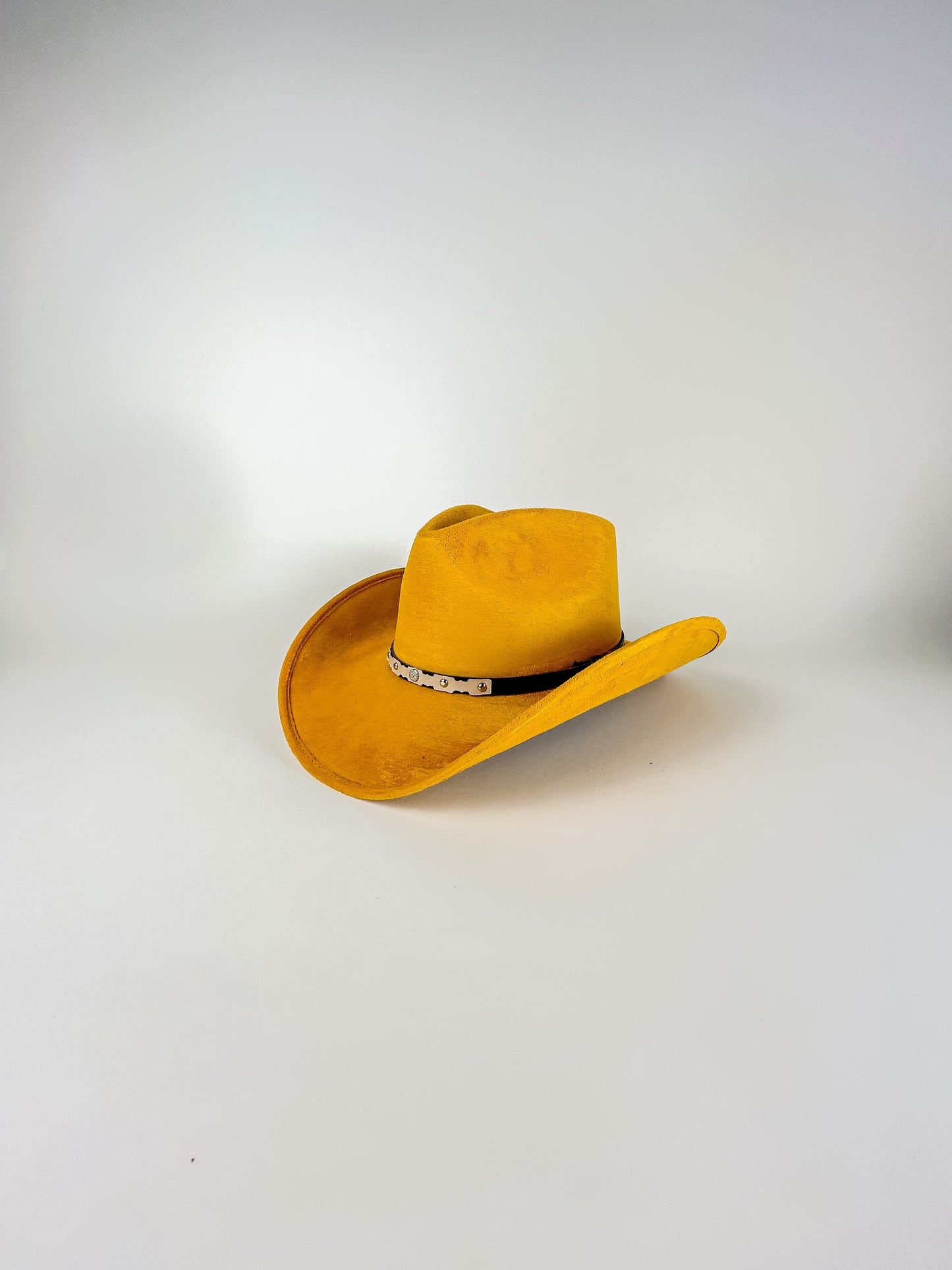 Santa Fe Vegan Suede Cowboy Rancher Hat - Mustard