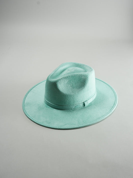 Vegan Suede Rancher Hat - Mint