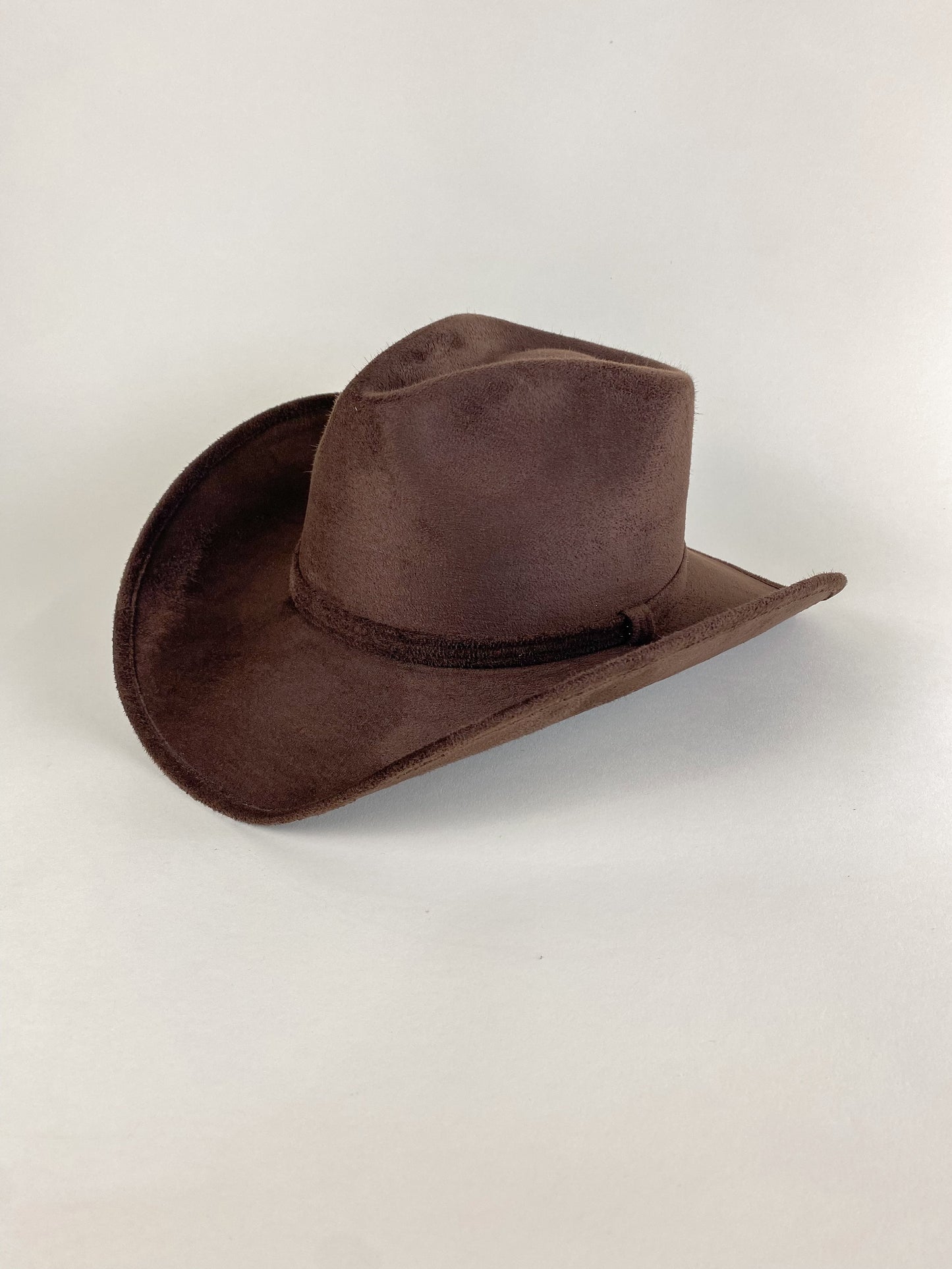 Santa Fe Vegan Suede Cowboy Hat - Chocolate